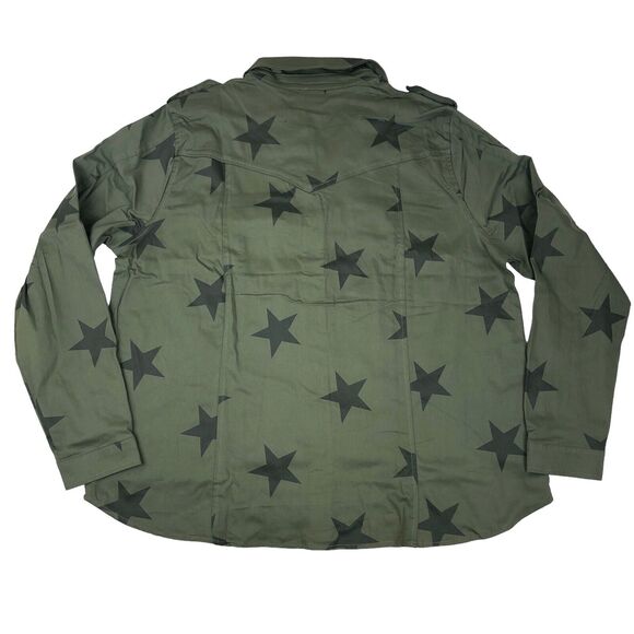 NEW Knox Rose Lightweight Utility Jacket Shacket Stars Plus Size Womens 1X - Picture 3 of 6